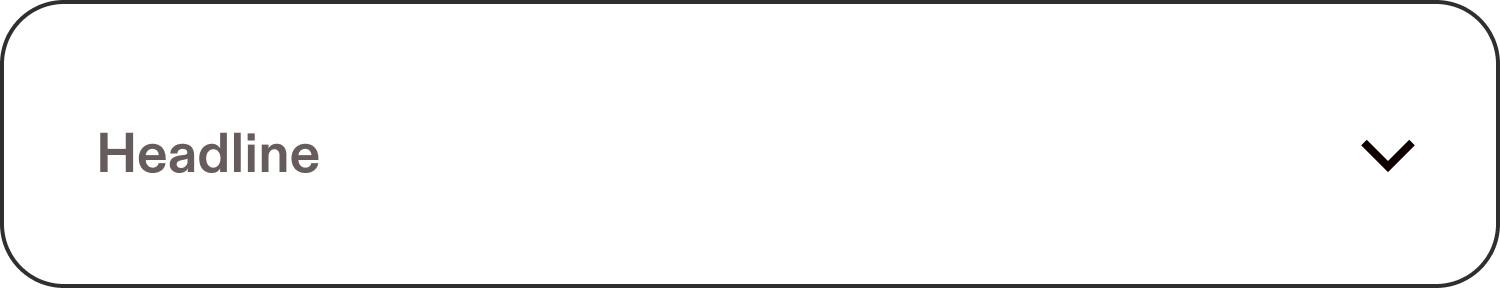 Text input with Heading and a chevron icon on right