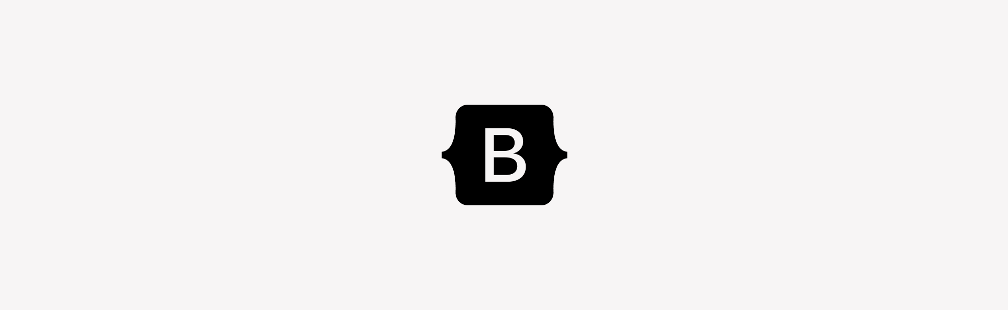 Bootstrap logo on gray background