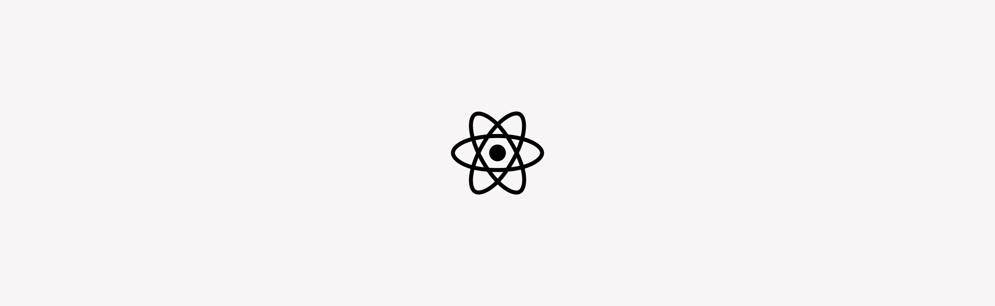 React logo on gray background
